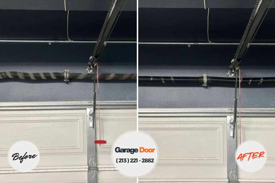 Before and after: garage door repair Catasauqua, PA